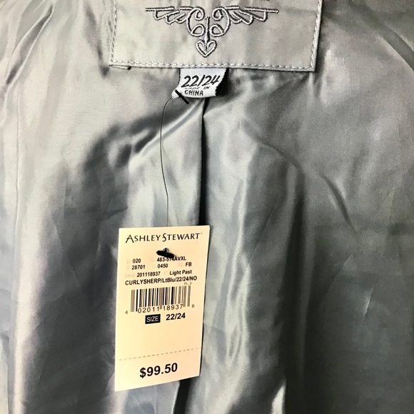 Ashley Stewart JOU JOU | Curly Sherpa Bomber Jacket - Picture 10 of 15